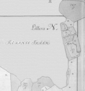 Storen tila Florinin kartassa 1757