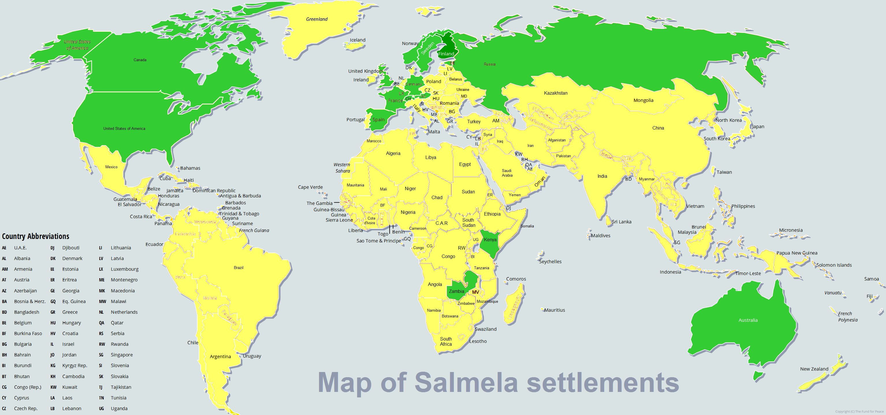 World map Salmela